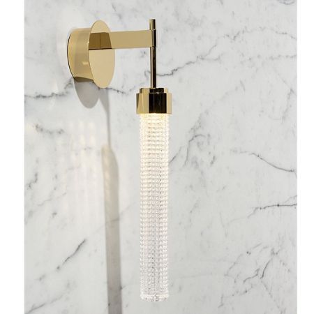 OASIS FLUTE DOWN Светильник настенный 130х145х422 мм., стекло Rhombus, фурнитура золото