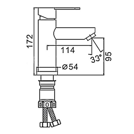 Смеситель для раковины Esko OL26B, черный