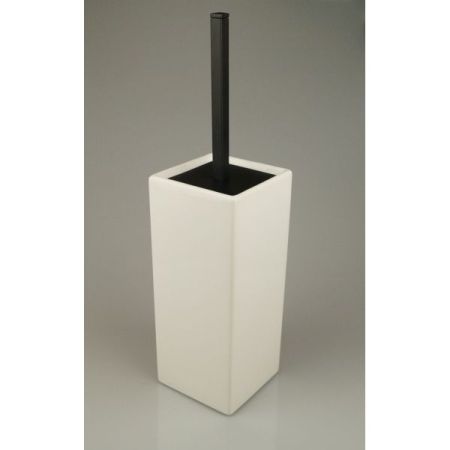 Stil Haus Urania, напольный керамический ёрш, цвет чёрный матовый - белая керамика, артикул 633CUBE(23-BI)