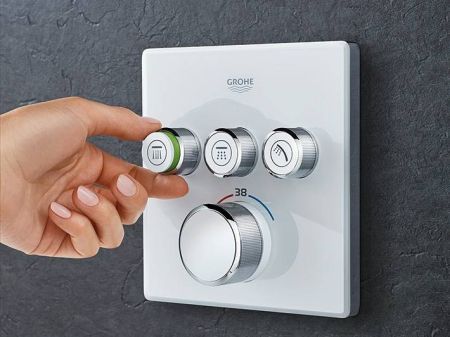 Термостат для душа GROHE GROHTHERM SMART CONTROL 29157LS0 (хром/белый), шт, артикул 29157LS0