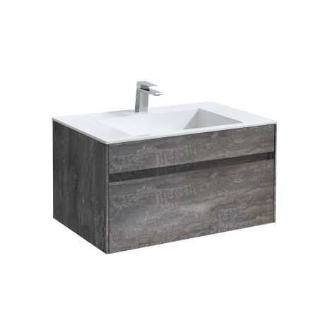 База под раковину Chiara 800 подвесная, 1 выкатной ящик soft-close, G.Stone, артикул VMC-2C800GS