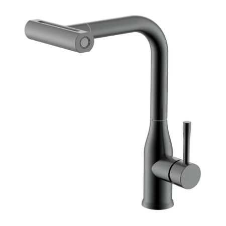 Смеситель для кухни с мультифункциональным изливом Splenka S206.49.09, графит