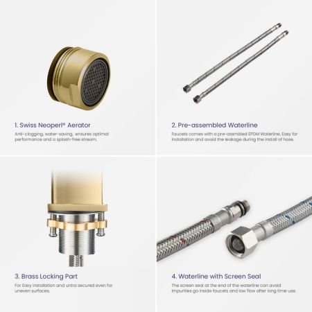 Смеситель для раковины Timo Selene 3011/17F Золото матовое, артикул 3011/17F