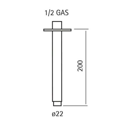 CISAL XION Держатель верхнего душа 200 мм., потолочный монтаж, нерж сталь CISAL XION Держатель верхнего душа 200 мм., потолочный монтаж, нерж сталь