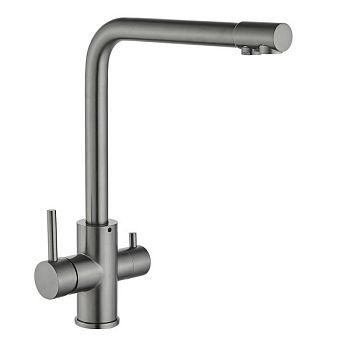 Смеситель для кухни с подключением к фильтру Fmark FS0862Q, графит