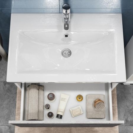 Тумба под раковину подвесная VIGO Geometry 033 бетон, 60 см, артикул 033 бетон