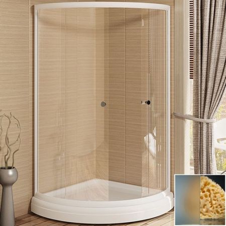 Душевой уголок Radomir 90x90 1-09-1-0-0-0011 профиль Белый стекло матовое, артикул 1-09-1-0-0-0011