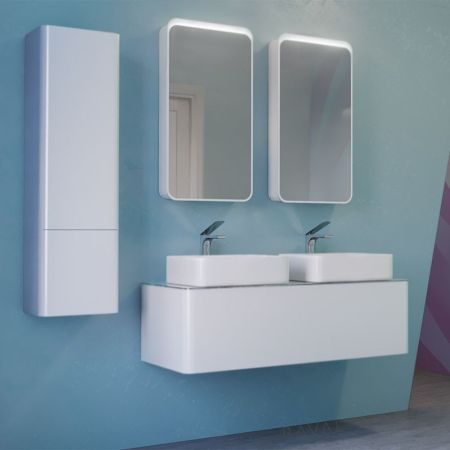 Тумба под раковину Raval Pure 120 подвесная Белая, артикул Pur.01.120/P/W