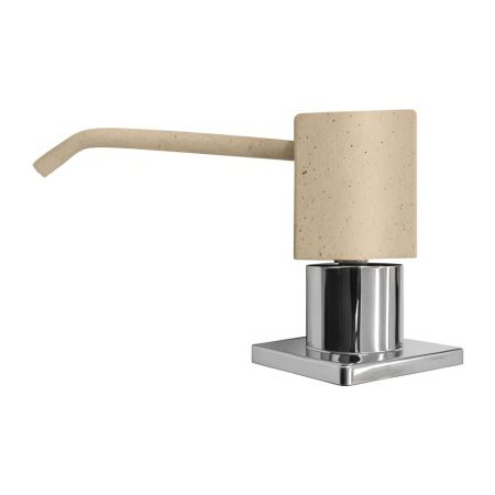 Дозатор для кухонной мойки GranFest 004 "Квадрат", песочный, артикул 004 песочный