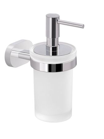 Gedy Bernina, настенный стеклянный дозатор c пластиковой помпой, цвет хром, артикул BE81(13)