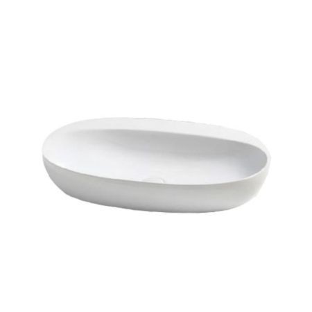 AZZURRA ELEGANCE CIRCLE  раковина накладная 70х42см без отв. под смеситель , цвет белый