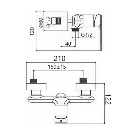 Смеситель для душа Maretti Aria AR35R845, хром, артикул AR35R845