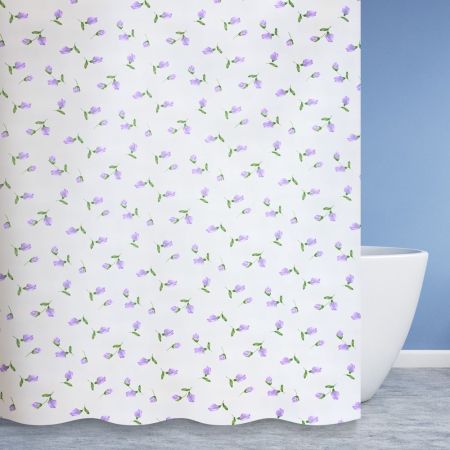 Штора для ванной комнаты Savol S-01718C, цветы, артикул S-01718C