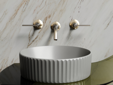 Умывальник чаша накладная круглая (цвет Антрацит Матовый) Элемент (Element) 360x360x115мм, артикул CN6057MH