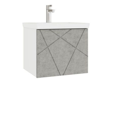 Тумба под раковину подвесная VIGO Geometry 032 бетон, 50 см, артикул 032 бетон