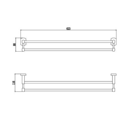 Полотенцедержатель Savol S-009949, хром, артикул S-009949