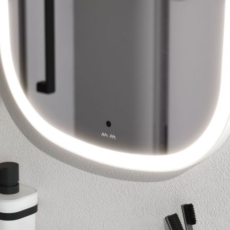 M8FMOX0451WGH Зеркало универсальное с контурной LED-подсветкой, ИК- сенсором, вытянутое, 45*86 см, артикул M8FMOX0451WGH