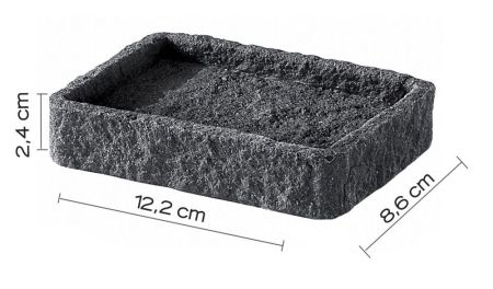 Gedy Aries, настольная мыльница, цвет антрацит, артикул AR11(85)