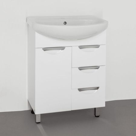 Тумба с раковиной Style Line Жасмин 65 (3 ящ.) под умывальник Стелла 65, артикул ЛС-00000035