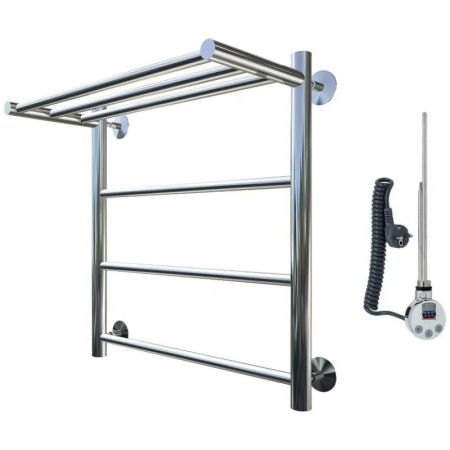 Электрический полотенцесушитель Тругор Аспект 1 элТЭН 60x50 с полкой Хром, артикул Аспект1/элТЭН6050П