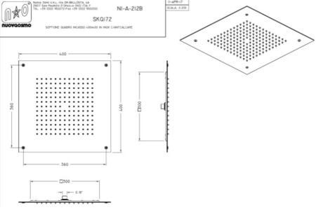 Верхний душ Graffio KINGS KI412BIO, белый, артикул KI412BIO