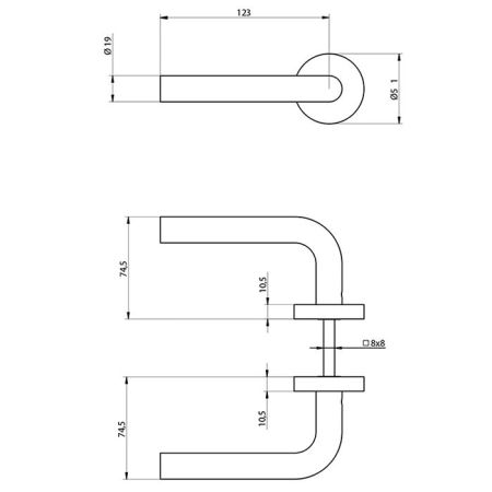 Bongio Time 2020 Ручка для дверцы, 200x120 мм, матовая сталь, артикул 70006AS00