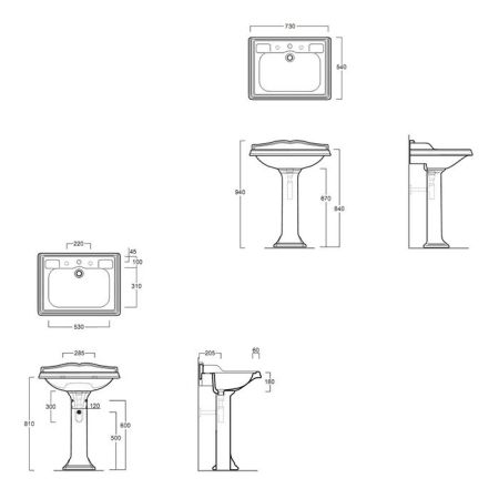 SIMAS Arcade Пьедестал для раковины AR824/AR834/AR844/AR854, цвет белый