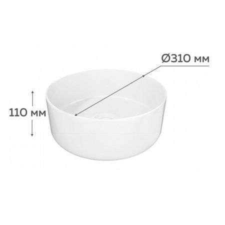 Раковина чаша Maretti EA13NS31-844, белая, артикул EA13NS31-844
