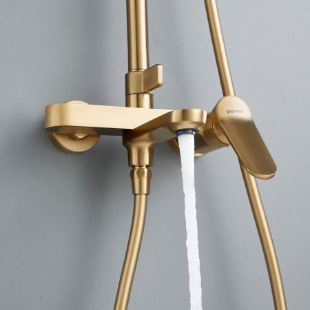 Душевая система Shevanik S4336G, золотой сатин, артикул S4336G