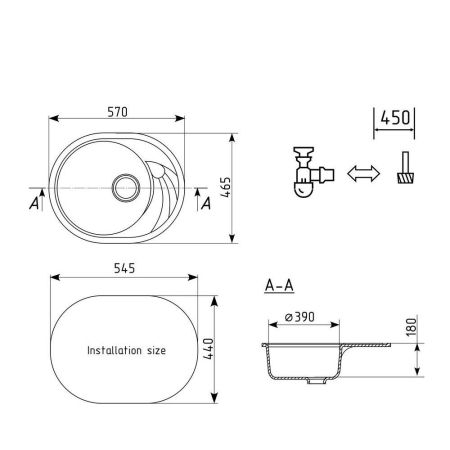 Кухонная мойка Ulgran U-403-341, ультра-белый, артикул U-403-341