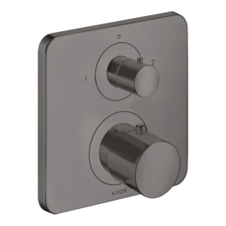 AX Citterio M Встраиваемый термостат для душа, 2 потреб, (внешняя часть), цвет: шлифованный черный хром