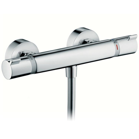 Смеситель для душа, Hansgrohe, Ecostat Comfort, тип открывания воды-вентильный, тип регулирования воды-термостатический картридж, монтаж-вертикальный (настенный), отверстия для монтажа-2, внутренняя часть-есть, цвет-хром, артикул 13116000