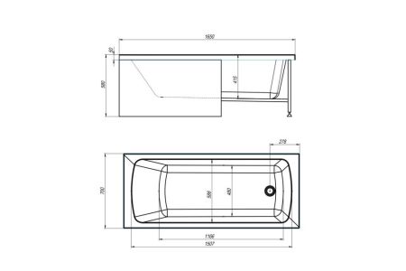 Акриловая ванна Royal Bath  VIENNA RB953504 165x70x58, артикул RB953504