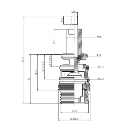 Кран-букса BELZ для переключения (штоковый) 2 режима (BF54), артикул BF54