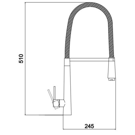 Смеситель для кухни с гибким изливом Savol S-SUS6014, сатин, артикул S-SUS6014