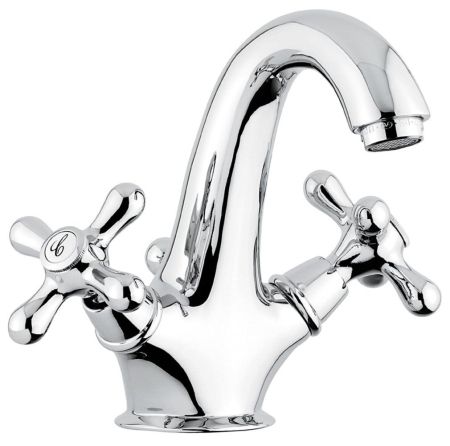 Смеситель Deco Classic с донным клапаном для раковины, цвет хром-золото, артикул 12013CO