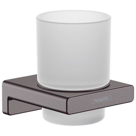 HG AddStoris Стакан для зубных щеток, цвет: шлифованный черный хром, артикул 41749340