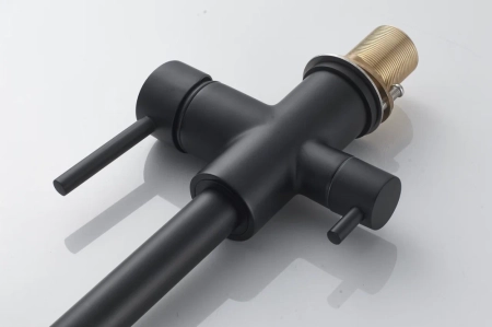 Смеситель для кухни с подключением фильтра Shevanik S328H, черный, артикул S328H