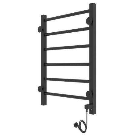 Полотенцесушитель электро "Феличия ЧКЧ6 400х600", черный муар, левый