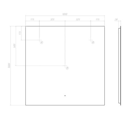 Зеркало VIGO Quadro Comfort 1000, артикул 146