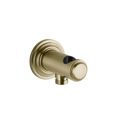 GESSI VENTI20 Подвод воды с держателем ручного душа, цвет Brushed Brass PVD, артикул 65161#727