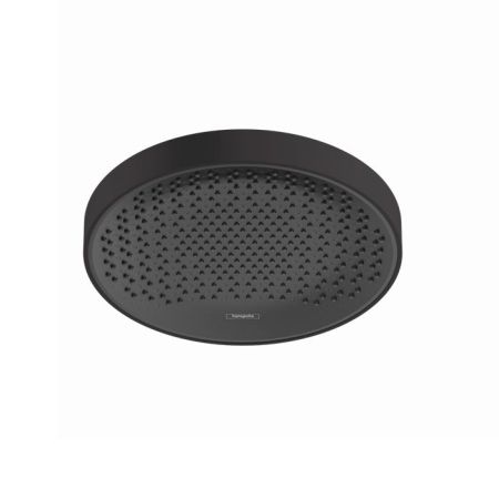 Верхний душ, Hansgrohe, Rainfinity, ширина, мм-360, глубина, мм-360, форма-круглая, количество режимов-1, тип струи-PowderRain, держатель-необходимо заказать, цвет-черный матовый, цвет поверхности душевого диска-графит, артикул 26231670