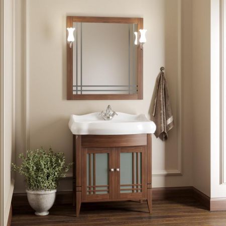 Тумба с раковиной Сакура 80 с матовым стеклом Opadiris Светлый орех, артикул 