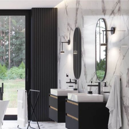 Зеркало овальное EXCELLENT Revia 100x50 (черный мат) Зеркало овальное EXCELLENT Revia 100x50 (черный мат)
