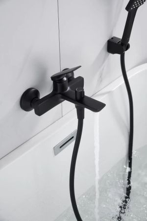 Смеситель для ванны Knotlor KN-71/BL, черный, артикул KN-71/BL