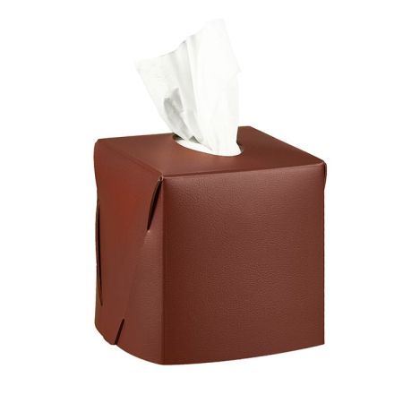 Colombo Adj Салфетница Kleenex, 12x12H12 см, цвет: бордо/коньяк, артикул BADJ015-3009