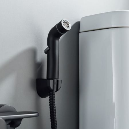 Гигиенический душ со смесителем Shevanik S4705H-1, черный