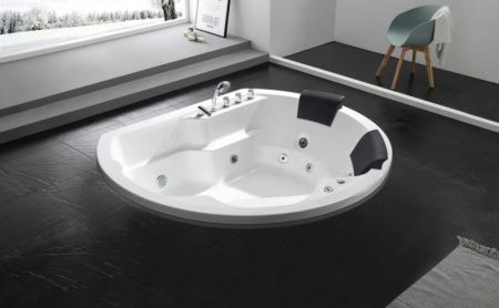 Акриловая ванна Gemy G9053B 185х162 с гидромассажем