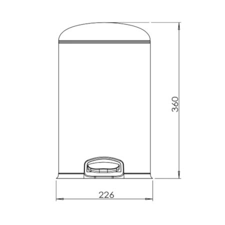 Ведро с микролифтом JAVA S-885-8W, 8 литров, артикул S-885-8W