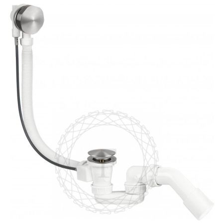 Слив-перелив (полуавтомат, 80 см.) FILARETE FL80NK, никель, артикул FL80NK